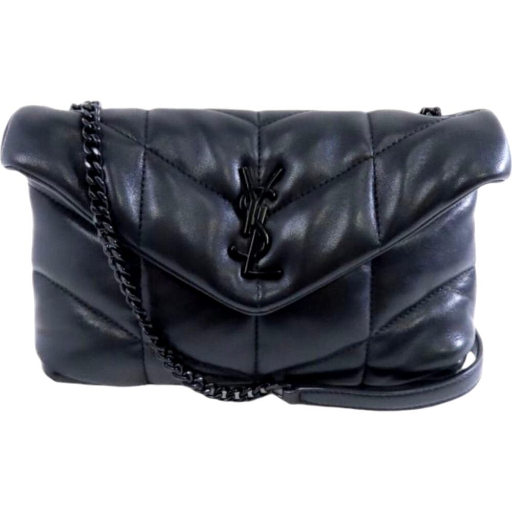 💎✨BEAUTIFUL✨💎 Authentic SAINT LAURENT YSL Leather Puffer Toy Bag Black - Picture 3 of 7